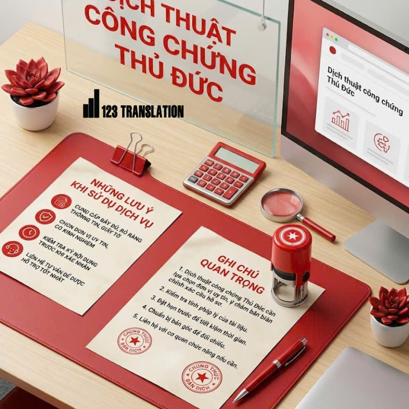Dịch thuật công chứng Thủ Đức phù hợp với nhiều loại hồ sơ như giấy khai sinh, căn cước công dân, hộ chiếu, hồ sơ du học, visa và giấy tờ doanh nghiệp.