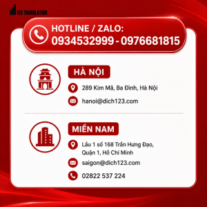 Dịch thuật công chứng Quận 8 lấy nhanh