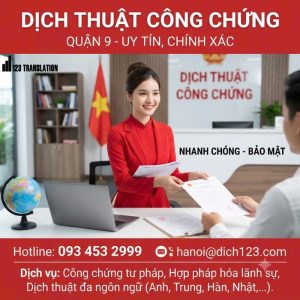 Dịch thuật công chứng Quận 9