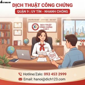 Dịch thuật công chứng Quận 9