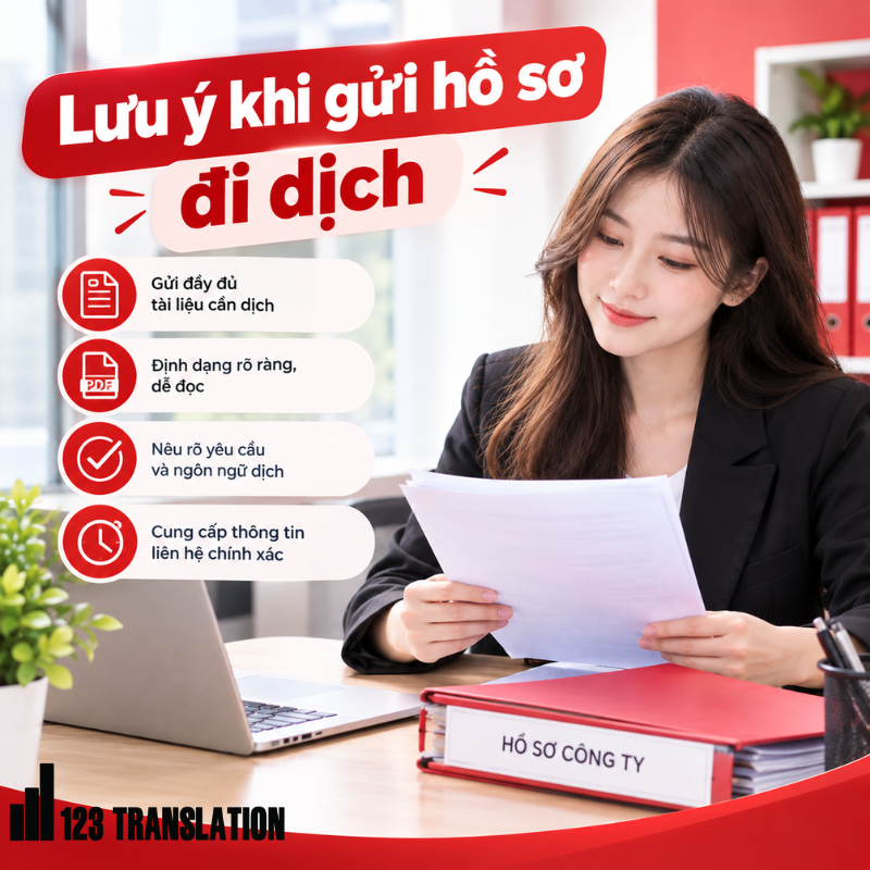 Lựa chọn dịch hồ sơ công ty giá ưu đãi với quy trình rõ ràng giúp hạn chế sai sót về thông tin và thuật ngữ chuyên ngành.