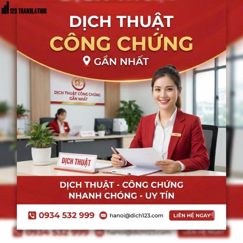 Dịch thuật công chứng gần nhất