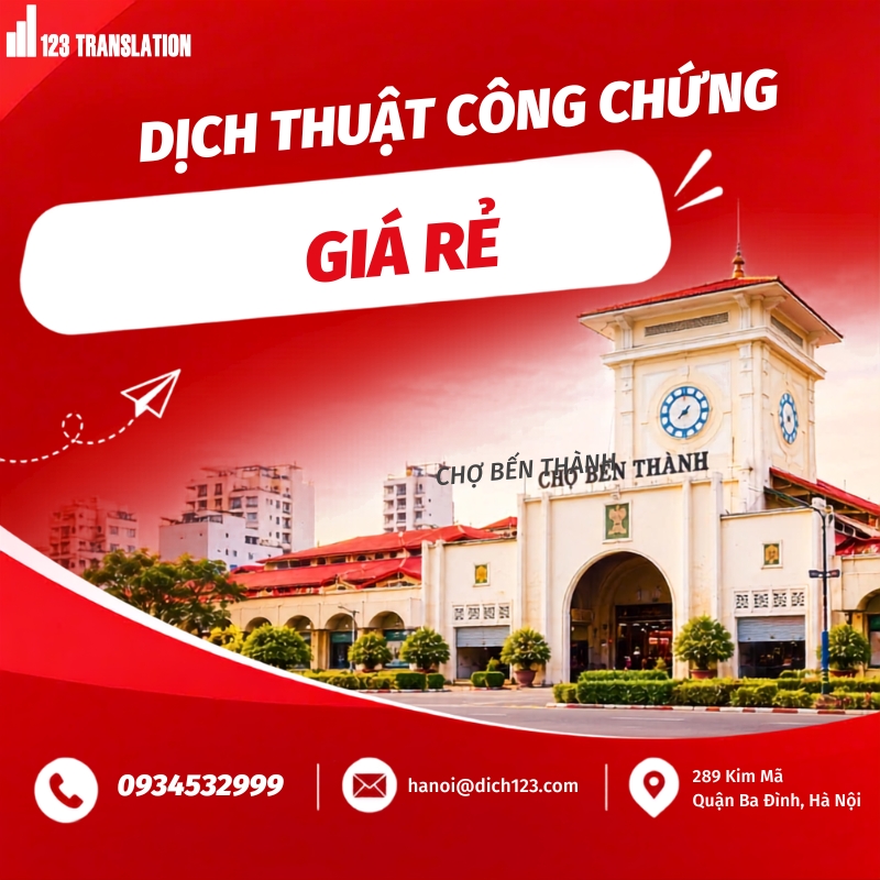 Dịch thuật công chứng giá rẻ 