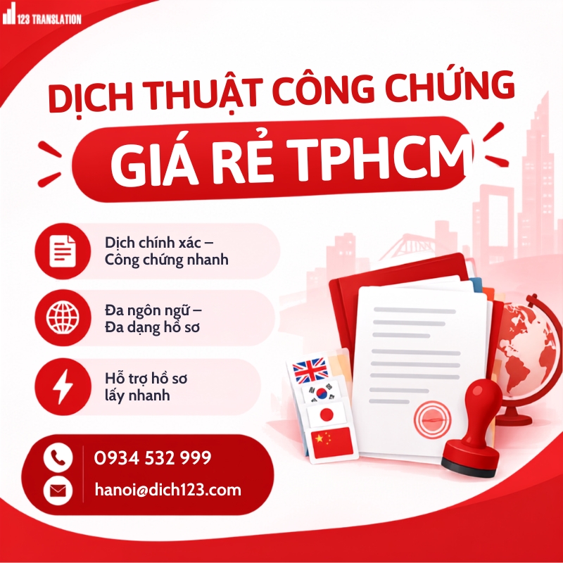 Dịch thuật công chứng giá rẻ TPHCM 