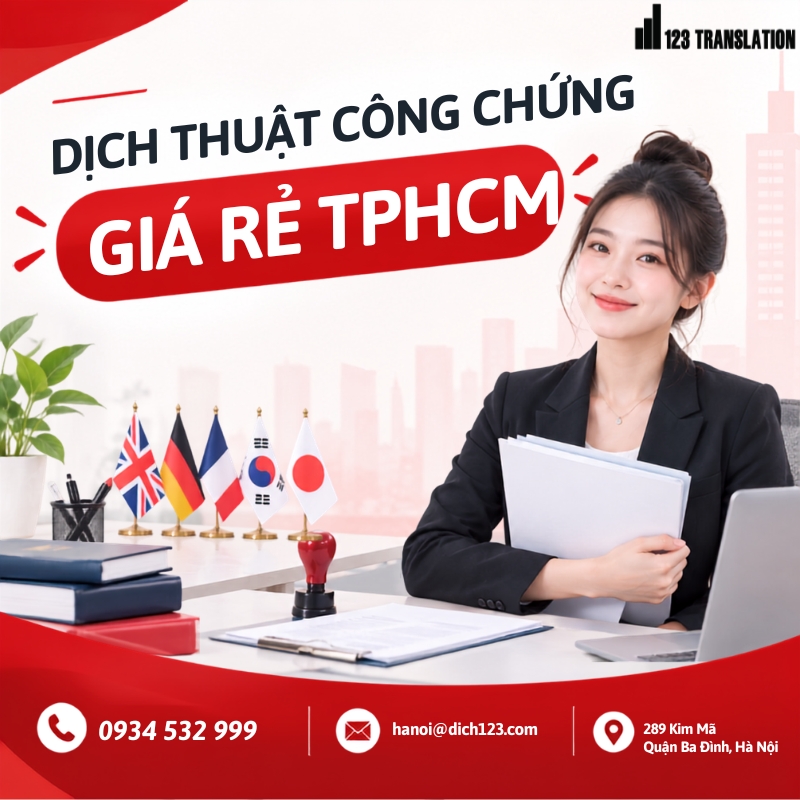 Dịch thuật công chứng giá rẻ TPHCM