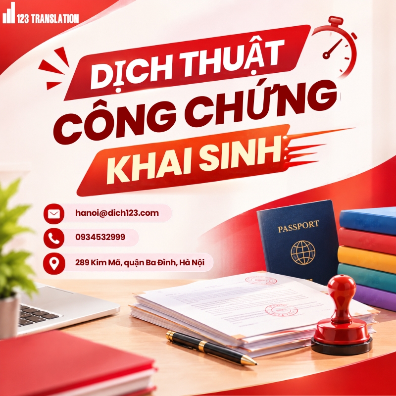 Dịch thuật công chứng khai sinh