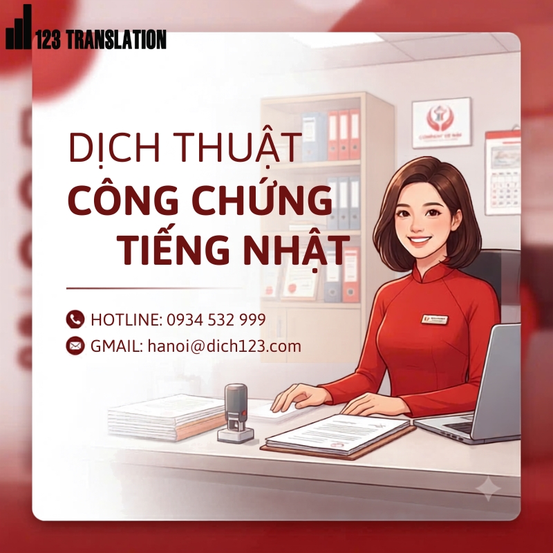 Dịch thuật công chứng tiếng Nhật