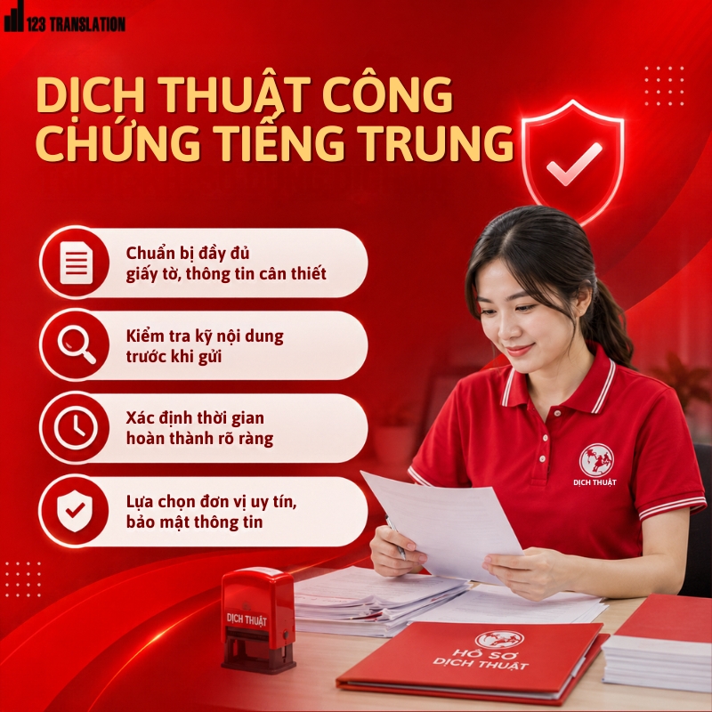Dịch thuật công chứng tiếng Trung
