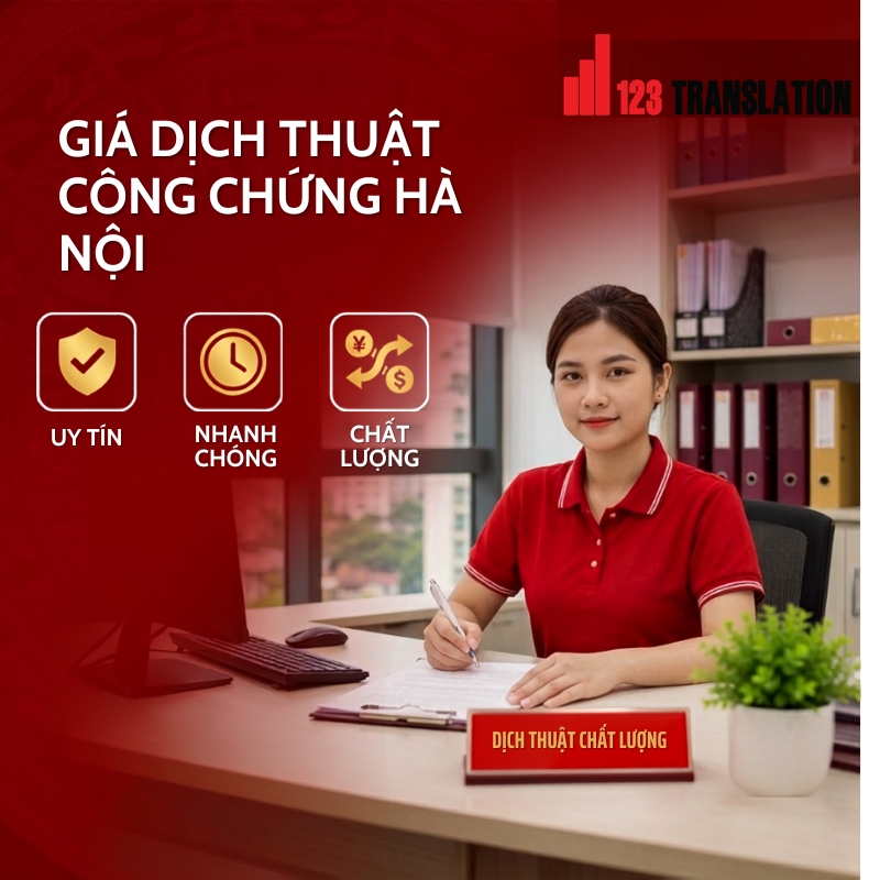 Giá dịch thuật công chứng Hà Nội