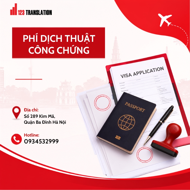 Phí dịch thuật công chứng 