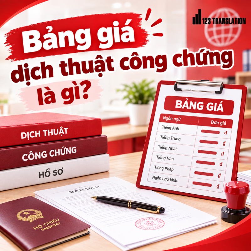 Lựa chọn đơn vị có bảng giá dịch thuật công chứng minh bạch giúp khách hàng dễ kiểm soát ngân sách và chủ động thời gian hoàn thiện hồ sơ.