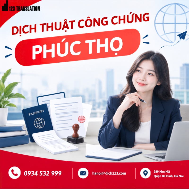 Dịch thuật công chứng Phúc Thọ