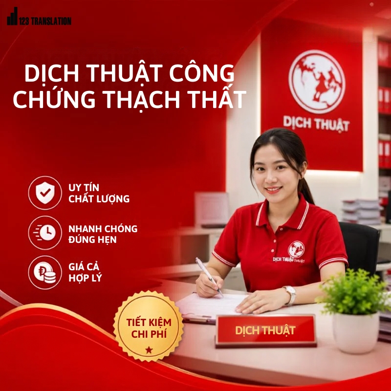 Dịch thuật công chứng Thạch Thất